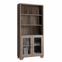 Benjara 31.5  Transitional Wood Book Cabinet with 3 Display Shelves in Brown