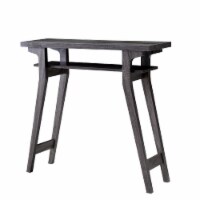Benjara 11.5  2-tier Modern Wood Console Table with Slanted Leg Support in Gray