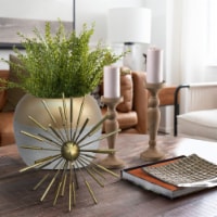 Benzara Sputnik Spike Deocorative Metal Decor - Brass