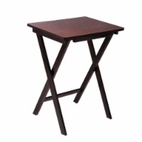 Benzara Traditional Style Wooden Folding Table - Dark Brown
