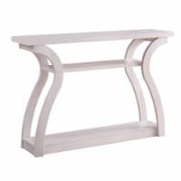 Benjara 11.5  Rectangular Modern Wood Console Table with 2 Shelves in White