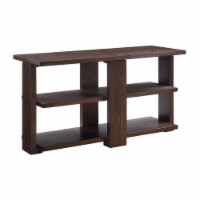 Wooden Sofa Table With 2 Open Display Shelves, Brown