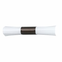 Elongated Vanity Light with Frosted Acrylic Plate, Set of 4,White and Brown- Saltoro Sherpi