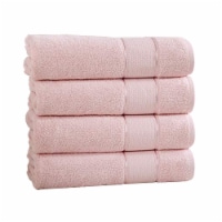 Bergamo 4 Piece Spun loft Bath Sheets with Twill Weaving The Urban Port, Pink