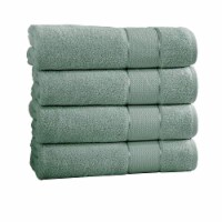 Bergamo 4 Piece Spun loft Bath Sheets with Twill Weaving The Urban Port, Green