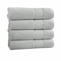 Bergamo 4 Piece Spun loft Bath Sheets with Twill Weaving The Urban Port, Gray