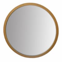 Benzara Round Wall Mirror - Brown