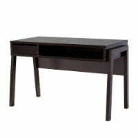 30 Inch 1 Drawer Wooden Office Desk, Dark Brown