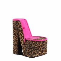 High Heel Cheetah Shoe Jewelry Box with 2 Hooks, Multicolor