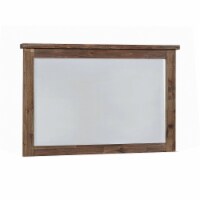 Rectangular Mirror with Wooden Encasing, Brown