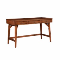 Writing Desk with 3 Drawers and Angled Legs, Brown