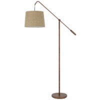 68 Inch Adjustable Arc Arm Metal Floor Lamp, Rustic Bronze