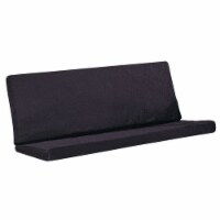 Full Size Reversible Futon Mattress, Foldable, Poplin Fabric, Black- Saltoro Sherpi