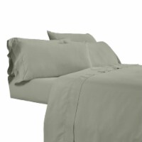 Minka 6 Piece California King Bed Sheet Set, Antimicrobial Microfiber Green- Saltoro Sherpi