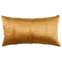 Chad 26 Inch Velvet Decorative Lumbar Throw Pillow, Plush, Copper