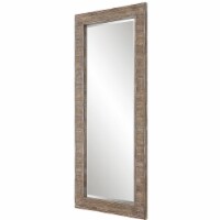 65 Inch Wood Wall Mirror, Tall, Distressed Weathered Brown