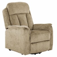 38 Inch Rocker Recliner, Gray Fabric Upholstery, Coil and Foam Seating- Saltoro Sherpi