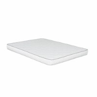 Sofi 6 Inch Twin Size Reversible Mattress, Double Quilting, PU Foam Core- Saltoro Sherpi