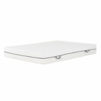 Ari 10 Inch Full Mattress, Dense PU Foam, Firm Jacquard Fabric Top- Saltoro Sherpi