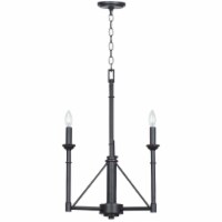 Niva 25 Inch Modern 3 Light Chandelier, Candelabra Style, Metal, Bronze- Saltoro Sherpi
