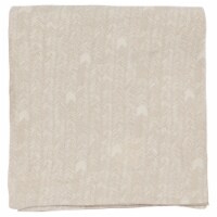 Zima Queen Size Cotton Duvet Cover, Woven French Herringbone Pattern, Beige- Saltoro Sherpi