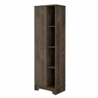 Dio 68 Inch Freestanding Bathroom Cabinet, 1 Door and 6 Shelves, Brown- Saltoro Sherpi