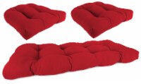 Jordan Manufacturing Wicker Settee Cushion Set - Veranda Red Perspective: Main