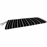 Jordan Manufacturing 9676PK1-5921D 48 in. Outdoor Bench Cushion, Black & White