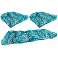Jordan Manufacturing 9900PK1-4497D 1 Settee & 2 Seats Cushions Wicker Set, Sea Coral Turquois