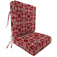 Jordan Manufacturing 9746PK1-2437D Deep Seat Chair Cushion, Keene Cherry - Pack of 2