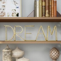 Metal Cutout Free-Standing Table Top Sign-3D DREAM Word Art Accent D�cor Gold Metallic Finish