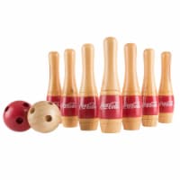 Coca Cola Lawn Bowling Skittle Ball Outdoor Backyard Lawn Game Kids Adults 8 Inch
