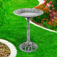 Pure Garden 50-LG1073 Antique Bird Bath - Grey