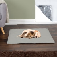 Self Warming Pet Crate Pad- Self Heating Thermal Bed Liner for Dogs, Cats, Pets 25 x 18 Gray