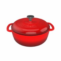 Cast Iron Dutch Oven with Lid-6 Quart Enamel Coated Pot for Oven or Stovetop Soup Stew