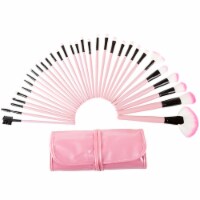 Bluestone A010012 32 Piece Professional Makeup Brush Set, Pink