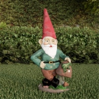 Pure Garden 50-LG1099 Lawn Gnome Statue-Fun Classic Style Resin Figurine for Outdoor Garden D