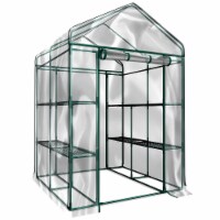 Walk-In Greenhouse- Indoor Outdoor with 8 Sturdy Shelves-Grow Plants, Seedlings, Herbs, or