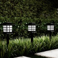 Solar Pathway Coach Lights Water Resistant Outdoor Stake Lighting for Garden, Landscape,