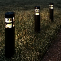 Solar Path Bollard Lights Set of 8 Outdoor Stake Lighting for Garden, Landscape, Yard,