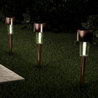 Solar Path Lights Stainless Steel Outdoor Stake Lighting for Garden, Landscape, Patio,