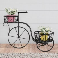 Tricycle Plant Stand  2-Tiered Indoor or Outdoor Decorative Vintage-Look Metal Display for