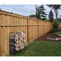 Firewood Storage Rack- Steel Wood Pile Holder for Stacking Cut Logs for Indoor/Outdoor Use,