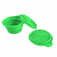 Collapsible Bowls Travel Hiking Camping BPA Free Easy Carry with Lids Set of 2 Containers