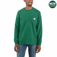 Carhartt Men's Long Sleeve Workwear Pocket T-Shirt - Green Perspective: Main
