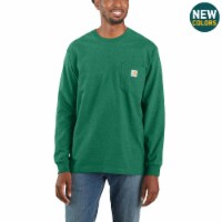 Carhartt Men's Long Sleeve Workwear Pocket T-Shirt - Green Perspective: Main