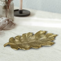 BBH Homes Handmade Novelty Shaped Aluminum Tray 8.26 x 4.13 x 0.9 BBVK053AB2020 gold