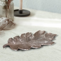 BBH Homes Handmade Novelty Shaped Aluminum Tray 8.26 x 4.13 x 0.9 BBVK053AB2020 bronze