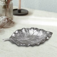 BBH Homes Handmade Novelty Shaped Aluminum Tray 7.08 x 3.74 x 0.78 BBVK054AB2020 silver