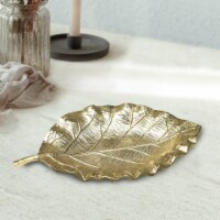 BBH Homes Handmade Novelty Shaped Aluminum Tray 7.08 x 3.74 x 0.78 BBVK054AB2020 gold